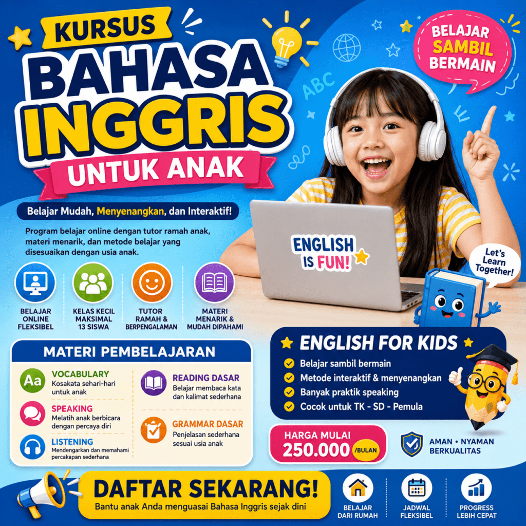 kursus bahasa inggris anak